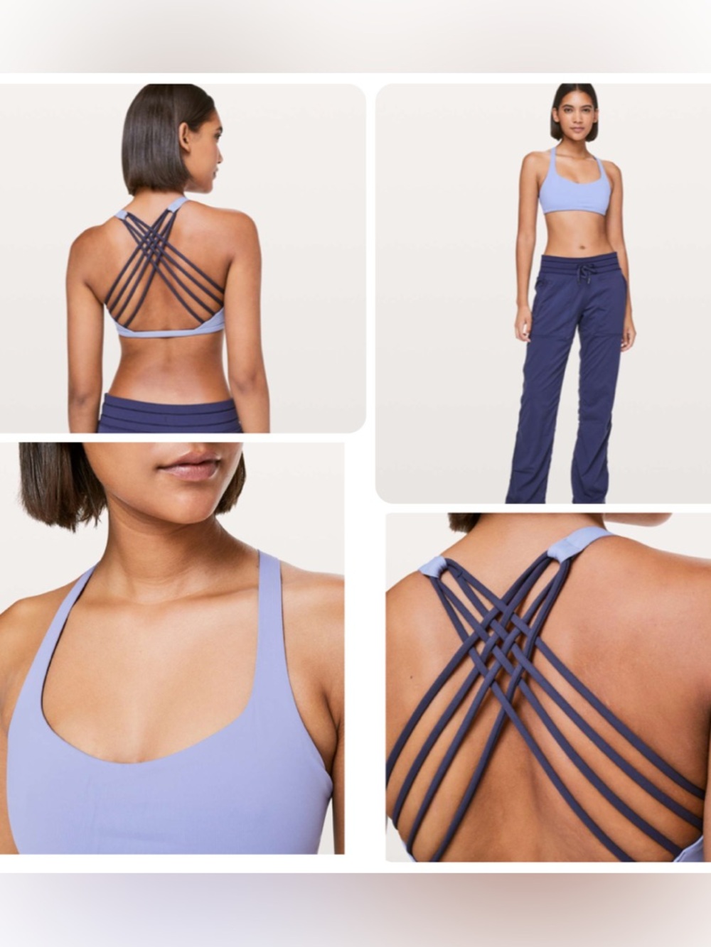 NWOT Lululemon Free To Be Bra (Wild) *Iron Purple / Cadet Blue (US 10)